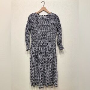 Ann Taylor Floral Smocked Midi Dress